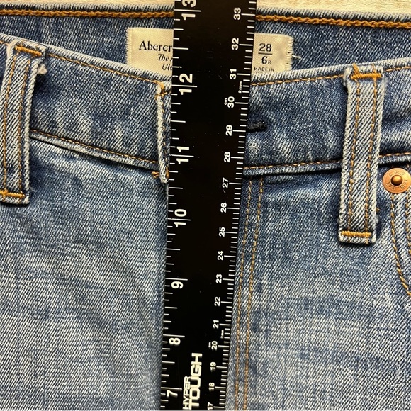 Abercrombie & Fitch Ankle Straight Ultra High Rise Jeans Size 28/6‎ Stretch - Picture 12 of 13
